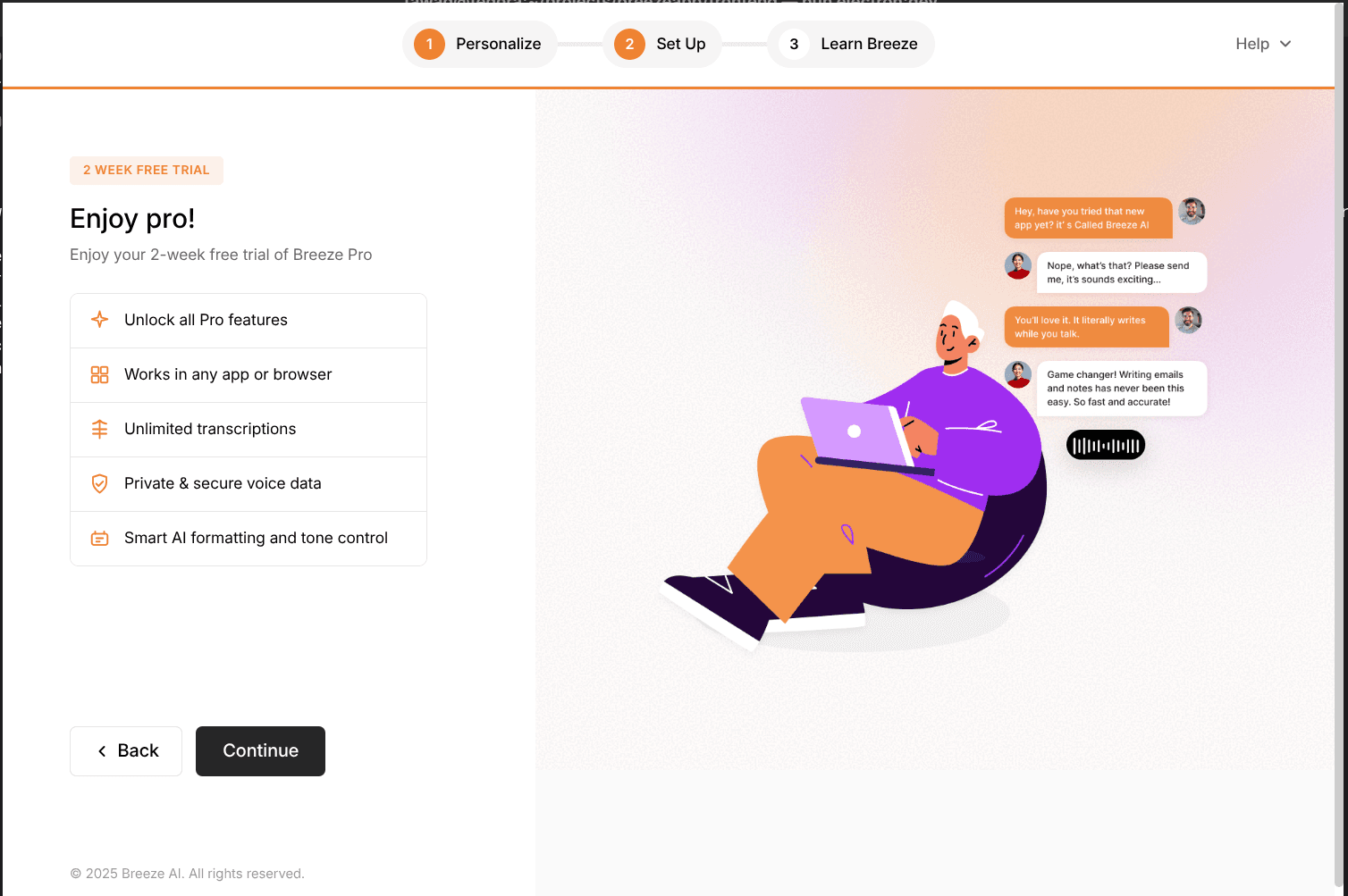 Breeze AI (Whisper Flow Clone) Screenshot 1